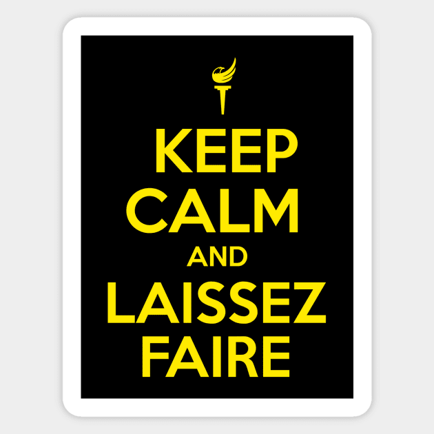 Keep Calm and Laissez Faire Sticker by The Libertarian Frontier 